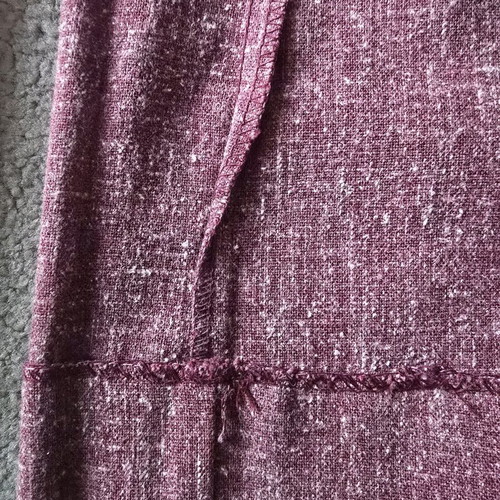 Vintage women's bell-bottom pants 1970, size XXS, burgundy, like new