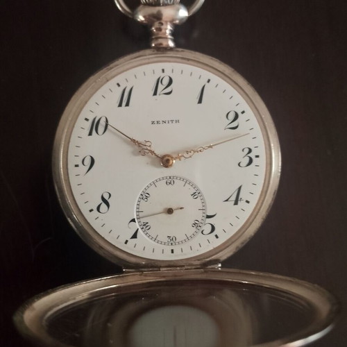 Zenith Lepine pocket watch like new, 1915 silver case