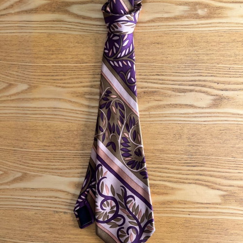 Tseklejis Vintage 70s Woven Pure Silk Tie, excellent condition