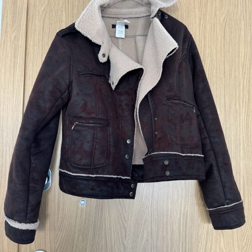 Morgan coat like new with fur lining brown