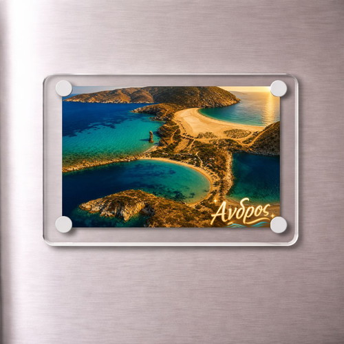 Acrylic fridge magnet 6x9cm – Andros, Greek Summer collection
