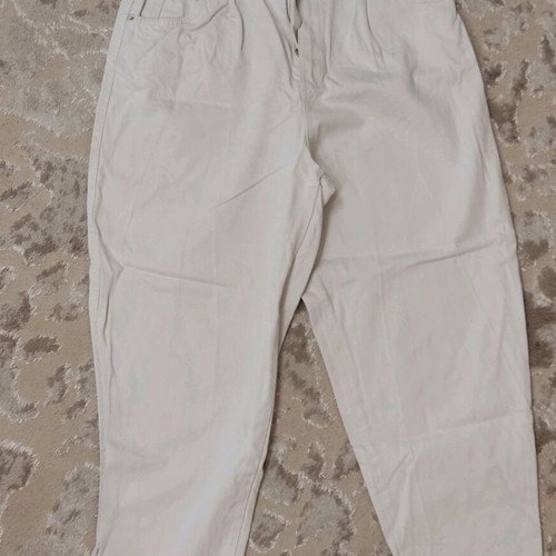 Ballon denim pants Zara beige like new size M