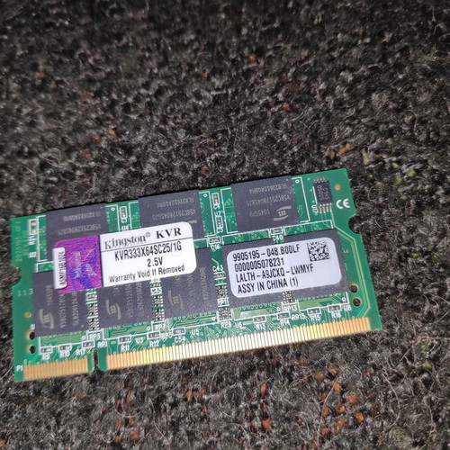 Kingston DDR1 1GB 333MHz Laptop RAM KVR333X64SC25 like new