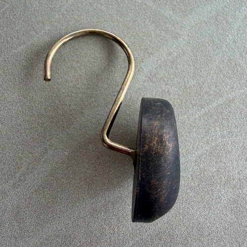 Vintage bronze spiral shower curtain hooks set of 12, like new