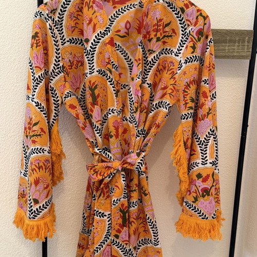 Kimono cardigan with fringes like new