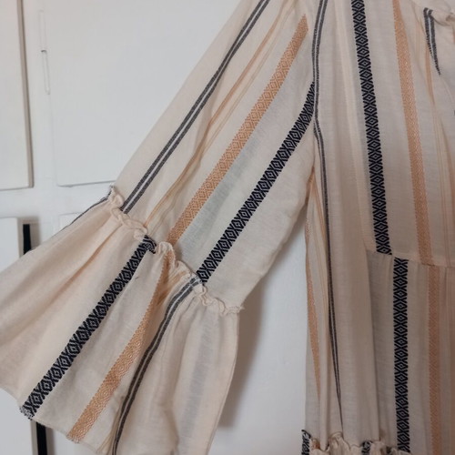 Funky Buddha beach dress like new, beige and brown, medium