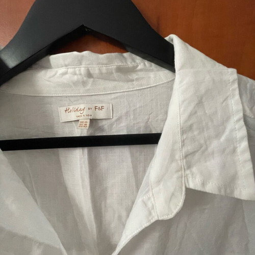 Women's long shirt size L like new, white
