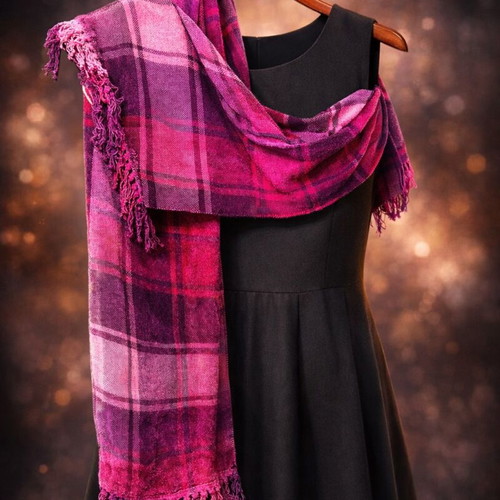 Pagoni velvet pink scarf new length 1.60m