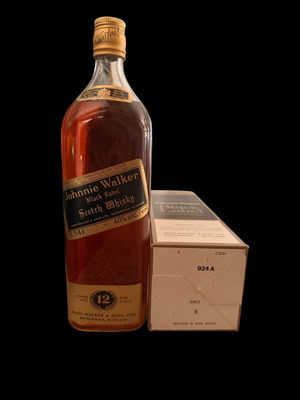 Johnnie Walker Black Label 12 ετών vintage σκωτσέζικο ουίσκι με αυθεντικό κουτί