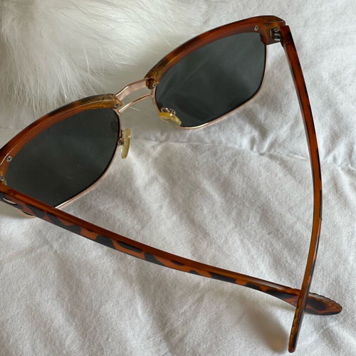 LaTris women's tortoiseshell sunglasses new, Clubmaster style with UV400 filter