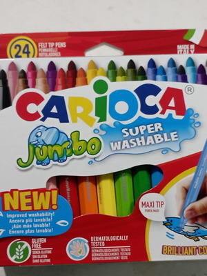 Carioca Jumbo Markers 6mm set of 24 colors new