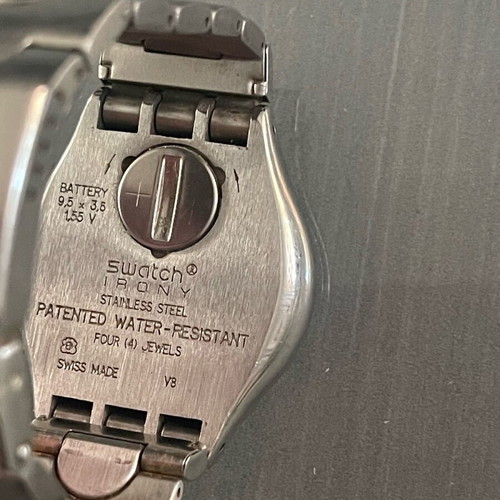 Swatch Irony Chrono men's silver watch like new vintage