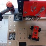 Smoby Black and Decker Workbench used