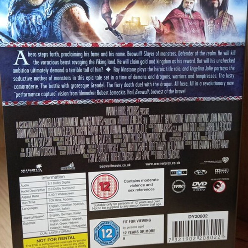 Beowulf DVD like new with Greek subtitles