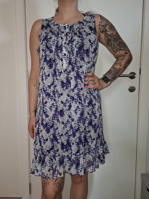Mexx grey and blue dress size 40 like new