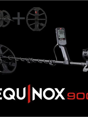 Minelab Equinox 900 metal detector with three coils 6, 11, and 15 inches new