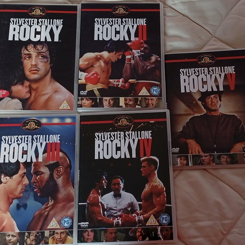 Rocky DVD collection with 5 used movies