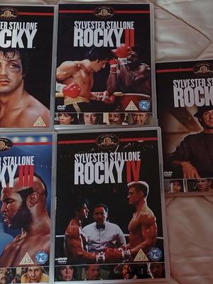 Rocky DVD collection with 5 used movies