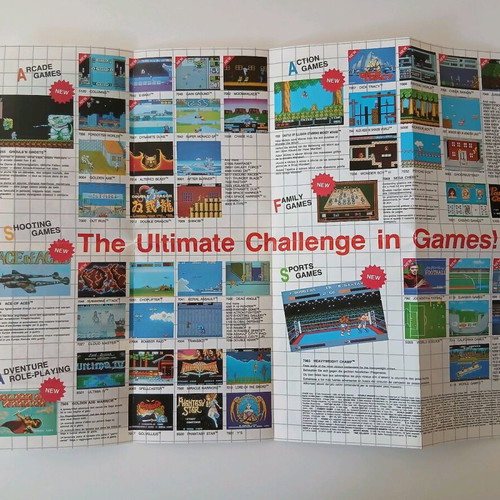 Sega Master System 80s Vintage Catalog in like new condition