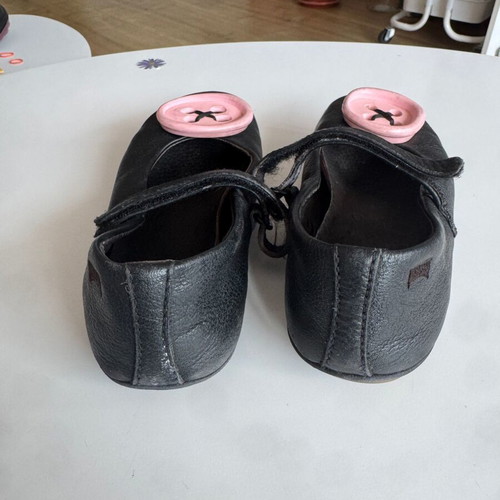 Camper Twins Black Leather Ballerinas Size 29 Used