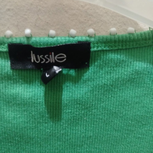 Lussile top with beads used, green, size L