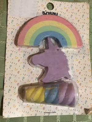 Pack of three colorful children's chalks like new