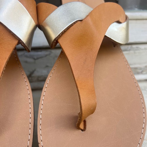 Estil leather sandals used with two-tone design size 42