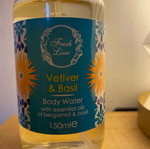 Body water Fresh Line με αιθέρια έλαια περγαμόντου και βασιλικού 150 ml σαν καινούργιο