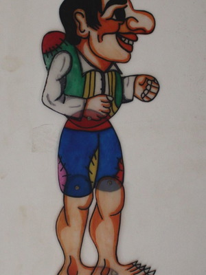 Kopritis shadow theater figure used, height 47cm
