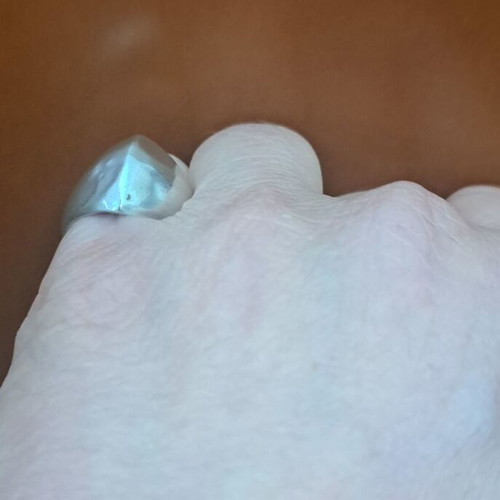 Chevalier ring 925 silver with geometric design like new