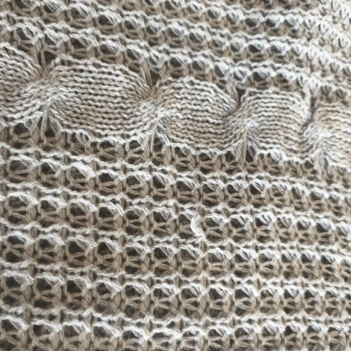 Women's knitted poncho with turtleneck and fringes, grey, size S/M