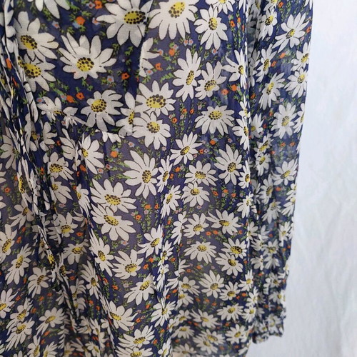 Zara shirt with flowers new, size XS, blue