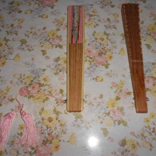 Japanese fans used, set of 2 with case