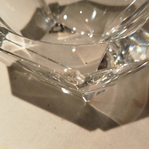 Crystal Orrefors Sweden ashtray used with minor chip