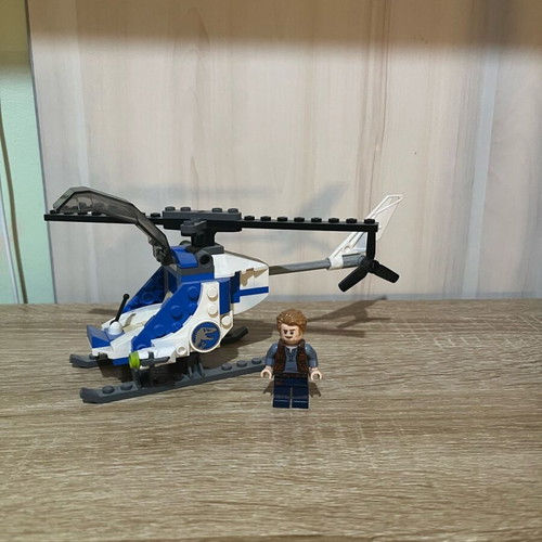Lego Jurassic helicopter with one figure like new