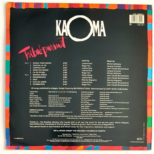 Kaoma Tribal Pursuit vinyl record like new, first edition 1991
