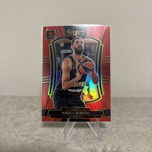2025-26 Panini Select EuroLeague Red Prizm Nikola Mirotic card