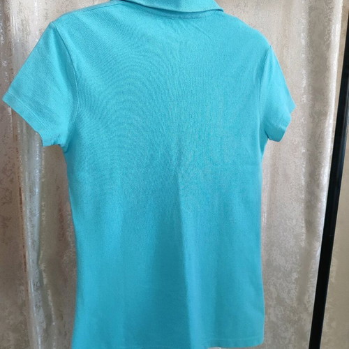 Benetton Polo Shirt L like new, turquoise