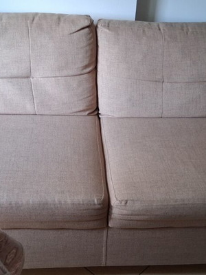 Two sofas, one two-seater and one three-seater