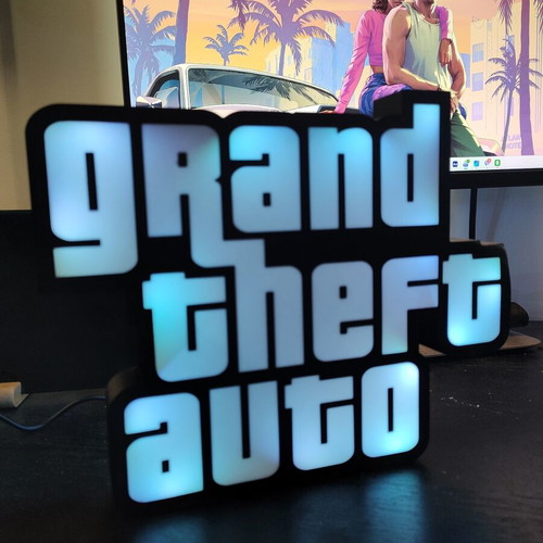 Light Box Grand Theft Auto GTA with Colorful LED and USB
