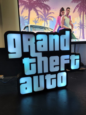 Φωτιστικό Light Box Grand Theft Auto GTA με πολύχρωμα LED και USB