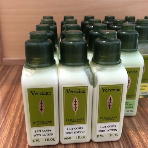 L'Occitane Verveine Bath Products Set new, 18 pieces travel size