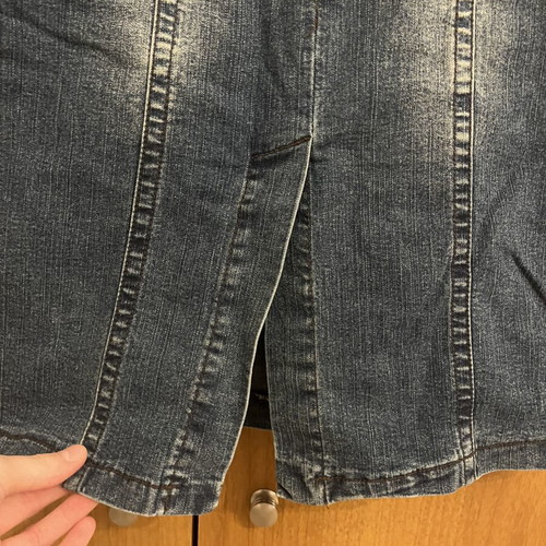 Jennyfer strapless denim dress size S like new, midi