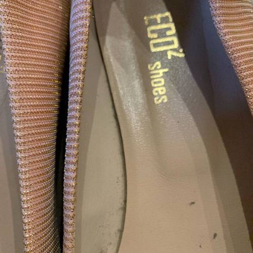 Eco ballerinas like new, size 39, pink and gold