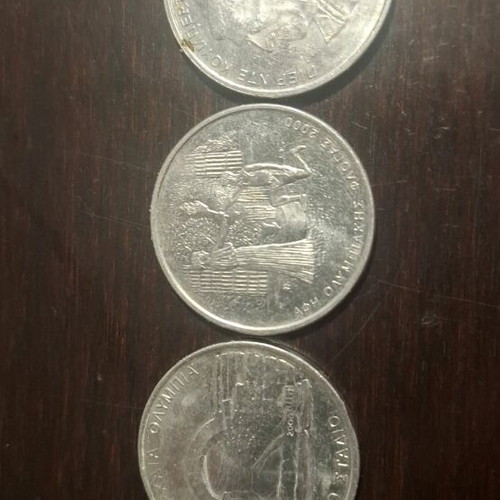Collectible 500 Drachma coins used, set of 3