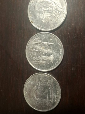 Collectible 500 Drachma coins used, set of 3