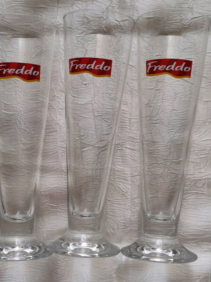 Freddo glasses new, collectible, pack of 5 large