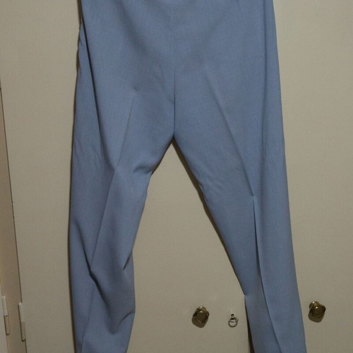 Suit gray and light blue like new, pants size 46 jacket 52