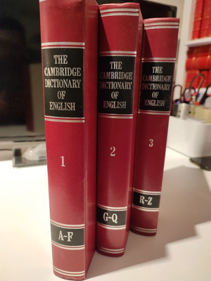 The Cambridge Dictionary of English 3 volumes excellent condition