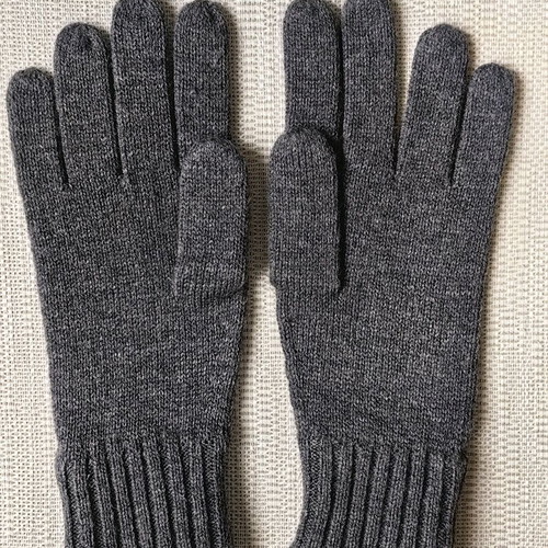 Tommy Hilfiger knitted gloves new, grey, men's